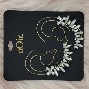 Brand New nOir JEWELRY RHINESTONE BLING Ear Cuff-2CT.
